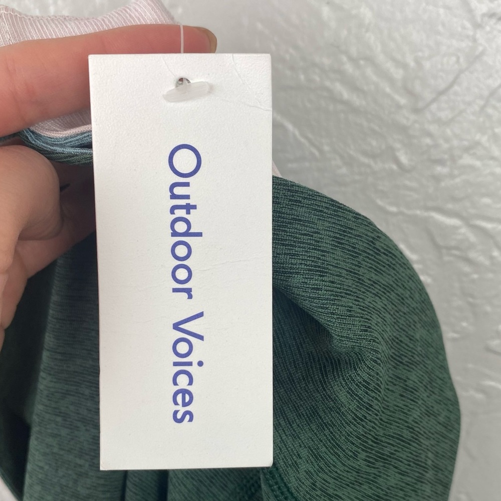 NWT Outdoor Voices 7/8 tricolor spring leggings XS - Picture 11 of 11
